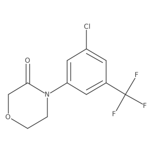 4-[3-Chloro-5-(trifluoromethyl)phenyl]morpholin-3-one结构式