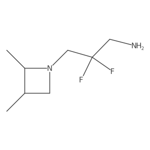 3-(2,3-Dimethylazetidin-1-yl)-2,2-difluoropropan-1-amine结构式