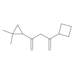 1-Cyclobutyl-3-(2,2-dimethylcyclopropyl)propane-1,3-dione结构式