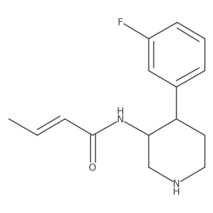 N-[4-(3-fluorophenyl)piperidin-3-yl]but-2-enamide结构式