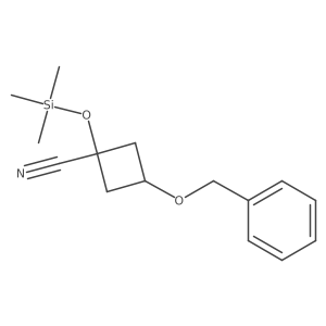 3-(Benzyloxy)-1-((trimethylsilyl)oxy)cyclobutane-1-carbonitrile Structure