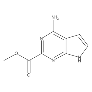 methyl 4-amino-7H-pyrrolo[2,3-d]pyrimidine-2-carboxylate结构式