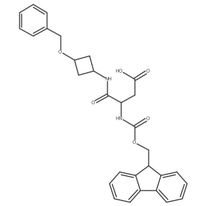 3-{[3-(benzyloxy)cyclobutyl]carbamoyl}-3-({[(9H-fluoren-9-yl)methoxy]carbonyl}amino)propanoic acid Structure