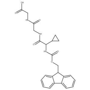 2-{2-[2-cyclopropyl-2-({[(9H-fluoren-9-yl)methoxy]carbonyl}amino)acetamido]acetamido}acetic acid结构式