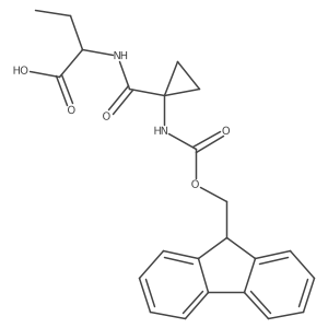 2-{[1-({[(9H-fluoren-9-yl)methoxy]carbonyl}amino)cyclopropyl]formamido}butanoic acid Structure