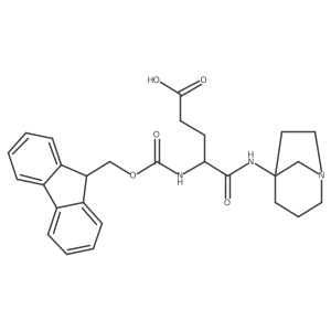 4-({1-azabicyclo[3.2.1]octan-5-yl}carbamoyl)-4-({[(9H-fluoren-9-yl)methoxy]carbonyl}amino)butanoic acid结构式