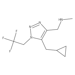 {[5-(cyclopropylmethyl)-1-(2,2,2-trifluoroethyl)-1H-1,2,3-triazol-4-yl]methyl}(methyl)amine结构式