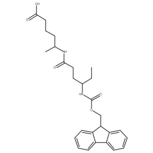 5-[4-({[(9H-fluoren-9-yl)methoxy]carbonyl}amino)hexanamido]hexanoic acid Structure