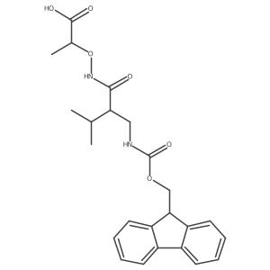 2-({2-[({[(9H-fluoren-9-yl)methoxy]carbonyl}amino)methyl]-3-methylbutanamido}oxy)propanoic acid结构式