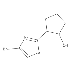 2-(4-Bromo-1,3-thiazol-2-yl)cyclopentan-1-ol Structure