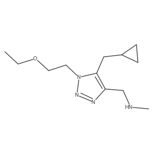 {[5-(cyclopropylmethyl)-1-(2-ethoxyethyl)-1H-1,2,3-triazol-4-yl]methyl}(methyl)amine Structure