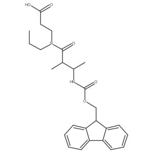 3-[3-({[(9H-fluoren-9-yl)methoxy]carbonyl}amino)-2-methyl-N-propylbutanamido]propanoic acid结构式