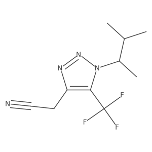 2-[1-(3-methylbutan-2-yl)-5-(trifluoromethyl)-1H-1,2,3-triazol-4-yl]acetonitrile Structure
