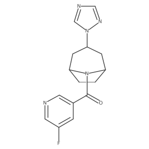 ((1R,5S)-3-(1H-1,2,4-triazol-1-yl)-8-azabicyclo[3.2.1]octan-8-yl)(5-fluoropyridin-3-yl)methanone Structure