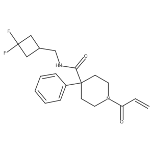 N-[(3,3-difluorocyclobutyl)methyl]-4-phenyl-1-(prop-2-enoyl)piperidine-4-carboxamide Structure