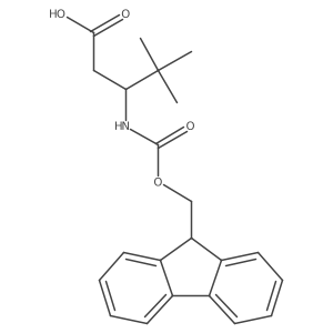 (3R)-3-({[(9H-fluoren-9-yl)methoxy]carbonyl}amino)-4,4-dimethylpentanoic acid Structure