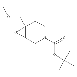 Tert-butyl 6-(methoxymethyl)-7-oxa-3-azabicyclo[4.1.0]heptane-3-carboxylate结构式