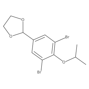 2-[3,5-Dibromo-4-(propan-2-yloxy)phenyl]-1,3-dioxolane Structure