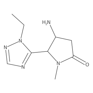 4-amino-5-(1-ethyl-1H-1,2,4-triazol-5-yl)-1-methylpyrrolidin-2-one Structure