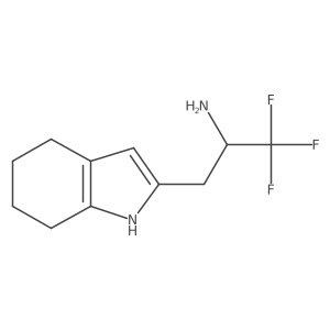 1,1,1-trifluoro-3-(4,5,6,7-tetrahydro-1H-indol-2-yl)propan-2-amine结构式