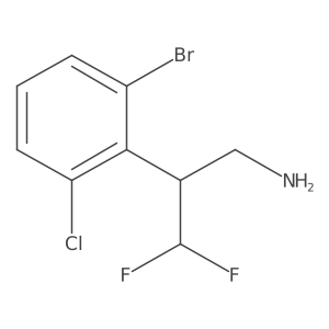 2-(2-Bromo-6-chlorophenyl)-3,3-difluoropropan-1-amine Structure