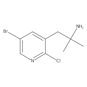 1-(5-Bromo-2-chloropyridin-3-yl)-2-methylpropan-2-amine结构式