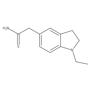 2-(1-ethyl-2,3-dihydro-1H-indol-5-yl)ethanethioamide结构式