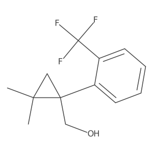{2,2-Dimethyl-1-[2-(trifluoromethyl)phenyl]cyclopropyl}methanol结构式