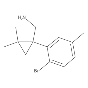 [1-(2-Bromo-5-methylphenyl)-2,2-dimethylcyclopropyl]methanamine结构式