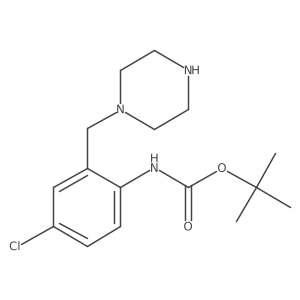 tert-butyl N-{4-chloro-2-[(piperazin-1-yl)methyl]phenyl}carbamate结构式