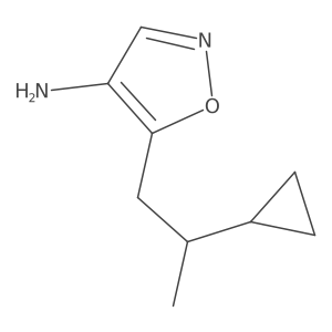 5-(2-Cyclopropylpropyl)-1,2-oxazol-4-amine Structure