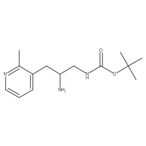 tert-butyl N-[2-amino-3-(2-methylpyridin-3-yl)propyl]carbamate Structure