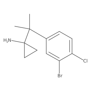 1-[2-(3-Bromo-4-chlorophenyl)propan-2-yl]cyclopropan-1-amine Structure