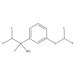 2-{3-[(Difluoromethyl)sulfanyl]phenyl}-1,1-difluoropropan-2-amine结构式