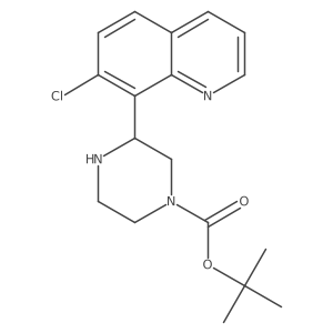 Tert-butyl 3-(7-chloroquinolin-8-yl)piperazine-1-carboxylate Structure