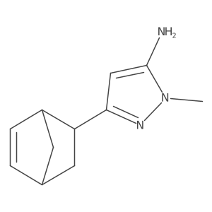 3-{bicyclo[2.2.1]hept-5-en-2-yl}-1-methyl-1H-pyrazol-5-amine结构式