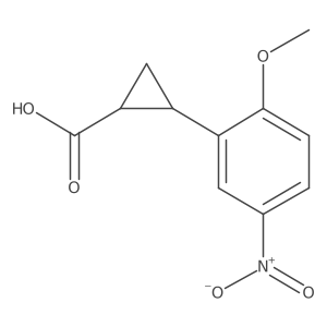 2-(2-Methoxy-5-nitrophenyl)cyclopropane-1-carboxylic acid Structure