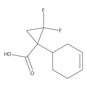 1-(Cyclohex-3-en-1-yl)-2,2-difluorocyclopropane-1-carboxylic acid Structure