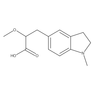 2-methoxy-3-(1-methyl-2,3-dihydro-1H-indol-5-yl)propanoic acid结构式