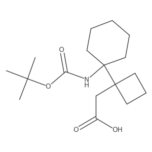 2-[1-(1-{[(Tert-butoxy)carbonyl]amino}cyclohexyl)cyclobutyl]acetic acid结构式