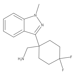 [4,4-difluoro-1-(1-methyl-1H-indazol-3-yl)cyclohexyl]methanamine Structure