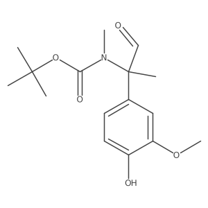 tert-butyl N-[2-(4-hydroxy-3-methoxyphenyl)-1-oxopropan-2-yl]-N-methylcarbamate Structure