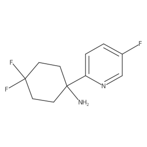 4,4-Difluoro-1-(5-fluoropyridin-2-yl)cyclohexan-1-amine结构式