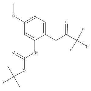 tert-butyl N-[5-methoxy-2-(3,3,3-trifluoro-2-oxopropyl)phenyl]carbamate Structure