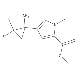 methyl 4-(1-amino-2,2-difluorocyclopropyl)-1-methyl-1H-pyrrole-2-carboxylate结构式