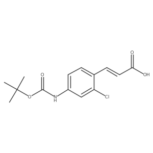 3-(4-{[(Tert-butoxy)carbonyl]amino}-2-chlorophenyl)prop-2-enoic acid结构式