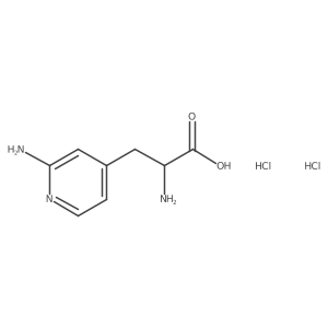 2-Amino-3-(2-aminopyridin-4-yl)propanoic acid dihydrochloride结构式