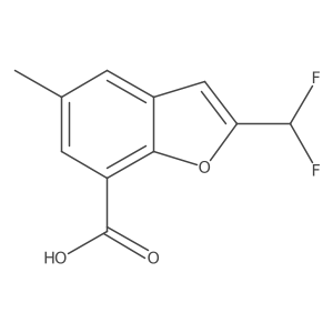 2-(Difluoromethyl)-5-methyl-1-benzofuran-7-carboxylic acid Structure