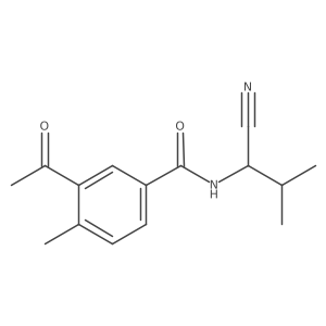 3-Acetyl-N-[(1R)-1-cyano-2-methylpropyl]-4-methylbenzamide结构式