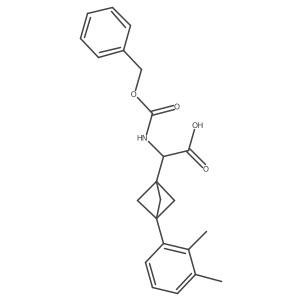 2-[3-(2,3-Dimethylphenyl)-1-bicyclo[1.1.1]pentanyl]-2-(phenylmethoxycarbonylamino)acetic acid Structure